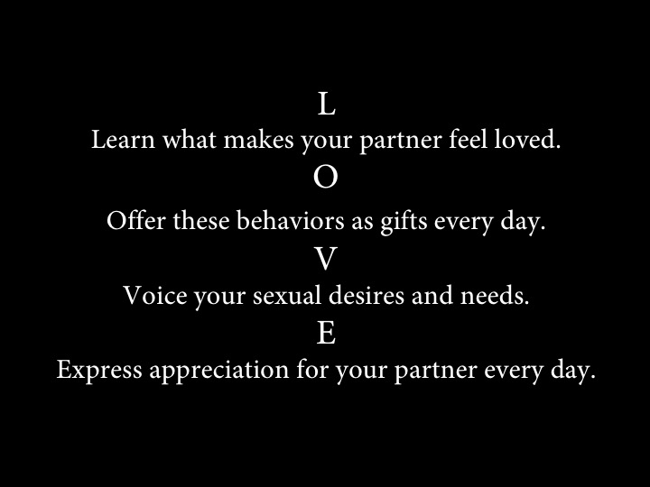 VIDEO BLOG: The L.O.V.E. formula for revitalizing your sex life